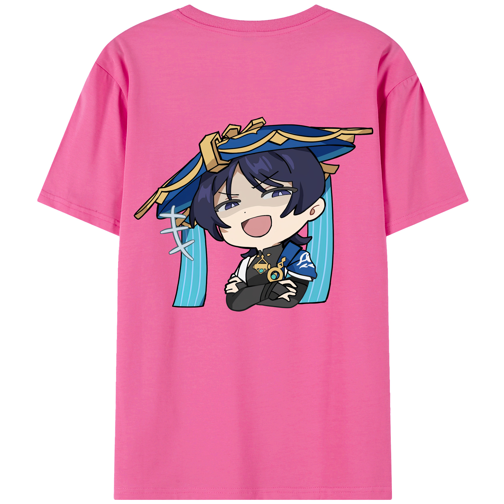 げんし神 さんペい genshin Sanpei レディース半袖Tシャツ(バックプリント)